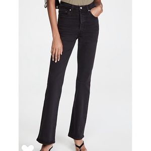 Levi’s ribcage bootcut black jeans